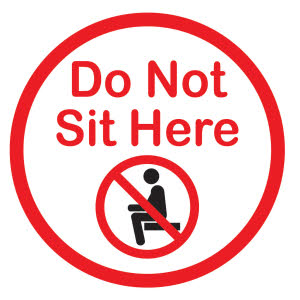 COVID Rule 1: Observe seating restrictions - (Floor Sticker)