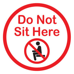 COVID Rule 1: Observe seating restrictions - (Floor Sticker)