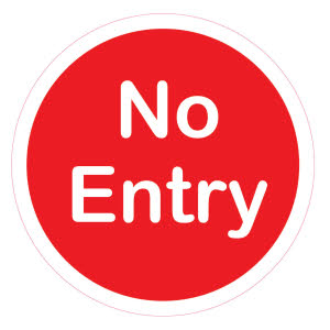 COVID Rule 1: Due to guidelines, some areas are restricted. Please respect this - (Wall Sticker)
