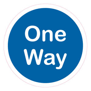 COVID Rule 1: One way systems have been put in place for your safety and others - (Floor Sticker)