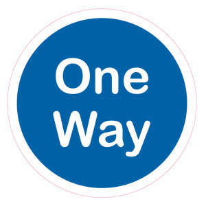 COVID Rule 1: One way systems have been put in place for your safety and others - (Floor Sticker)