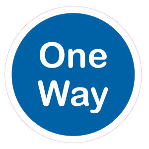 COVID Rule 1: One way systems have been put in place for your safety and others - (Wall Sticker)