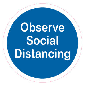 COVID Rule 1: Maintain social distancing - (Wall Sticker)