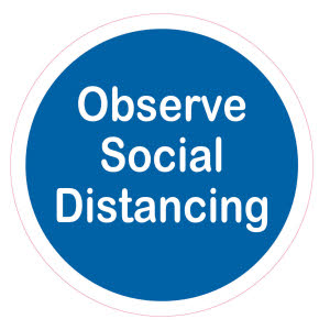 COVID Rule 1: Maintain social distancing - (Wall Sticker)