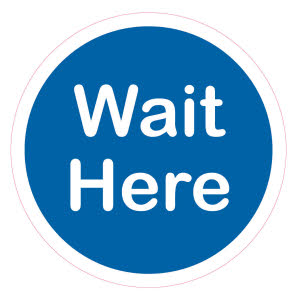 COVID Rule 1: Please wait at designated areas until otherwise directed - (Floor Sticker)