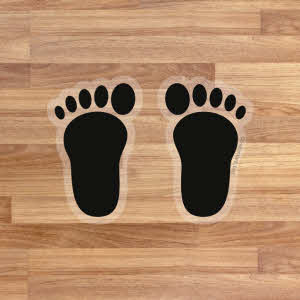 Childrens Footprint Indoor Floor, Vinyl Footprint Floor Stickers