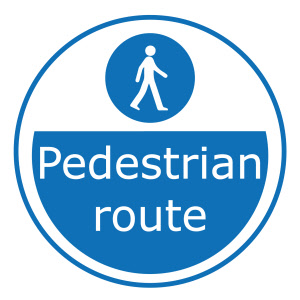 Pedestrian Floor Sign, Outdoor Stickers / Graphics